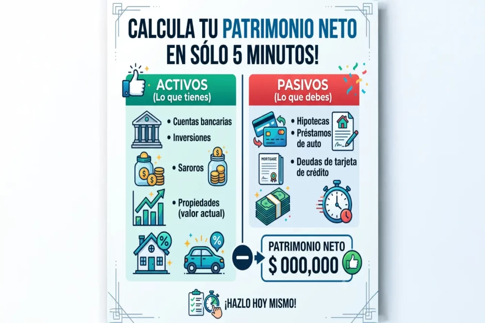 Cómo calcular tu patrimonio neto en 5 minutos: Tu radiografía financiera exprés