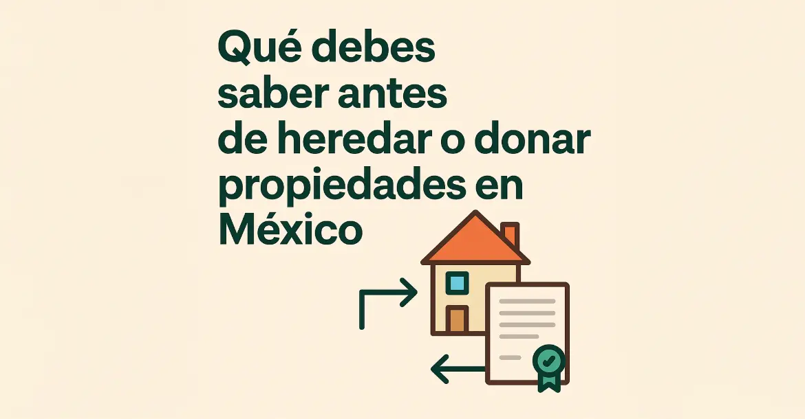 Qué debes saber antes de heredar o donar propiedades en México (2025)